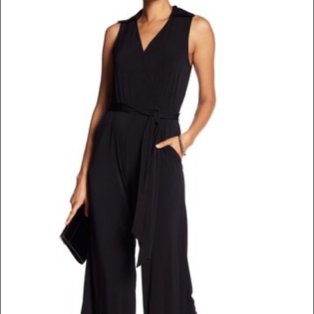 Lennie for Nina Leonard Black Jumpsuit